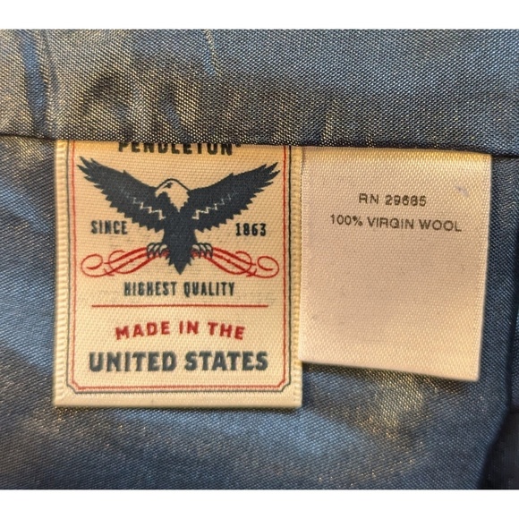 Pendleton VTG Lightweight Virgin Wool Blue Black Gray Plaid Pencil Skirt Size 10 - Picture 8 of 9